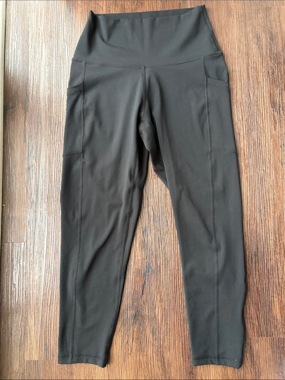 Colorful koala High Waisted Capri 21” Workout Leggings POCKET Womens sz S black